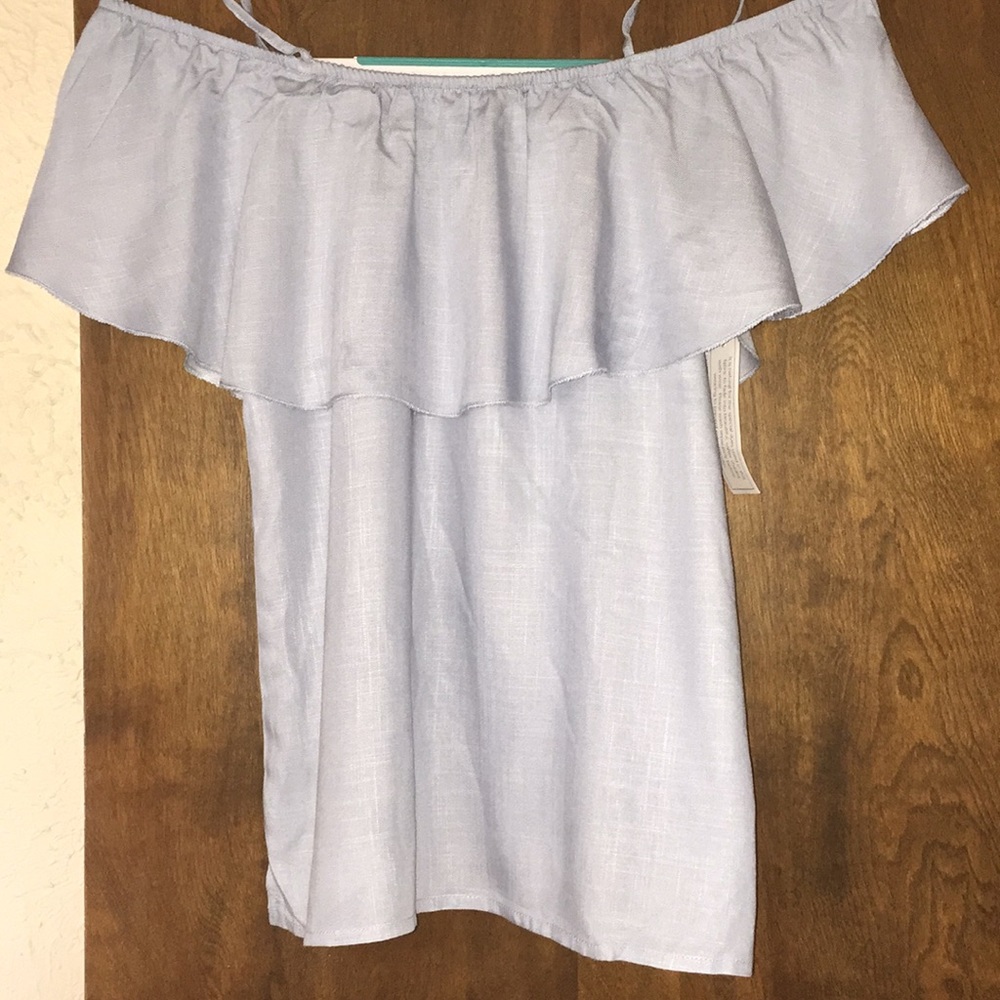 Ruffled Woven Top